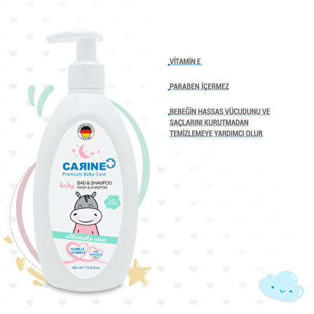 CARINE 2'si 1 Arada Bebek Saç ve Vücut Şampuanı 400 Ml