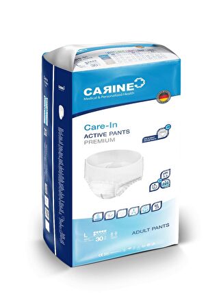 CARINE ACTIVE YETİŞKİN HASTA KÜLOT BEZİ LARGE BEDEN 30 ADET