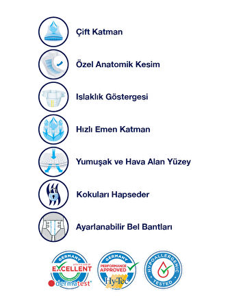 CARINE ACTIVE YETİŞKİN HASTA KÜLOT BEZİ EXTRALARGE BEDEN 30 ADET