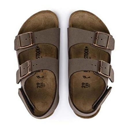 Birkenstock Kahve Erkek Çocuk Sandalet 1019600 MILANO KIDS HL BFBC NUBUK