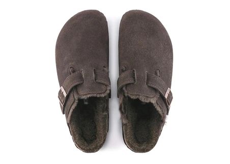 Birkenstock Boston Shearling Suede Mocca 1020567 kadın terlik