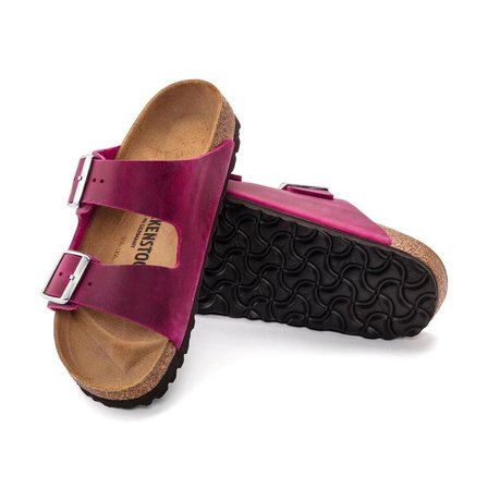 Birkenstock Arizona Leoi Kadin Terlik 1024133 Festival Fuchsia