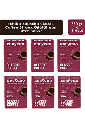 Tchibo Eduscho Classic Coffee Strong Öğütülmüş Filtre Kahve 250 gr x 6 Adet