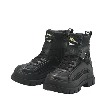 Kadın Oxford ( Klasik) 1622077 Buffalo ASPHA COM1 - VEGAN NAPPA/NYLON -  Black