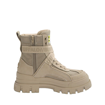 Kadın Oxford ( Klasik) 1622065 Buffalo ASPHA COM1 - VEGAN NUBUCK/NYLON - Beige