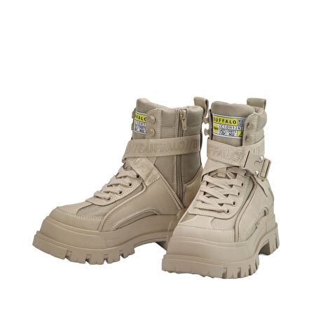 Kadın Oxford ( Klasik) 1622065 Buffalo ASPHA COM1 - VEGAN NUBUCK/NYLON - Beige