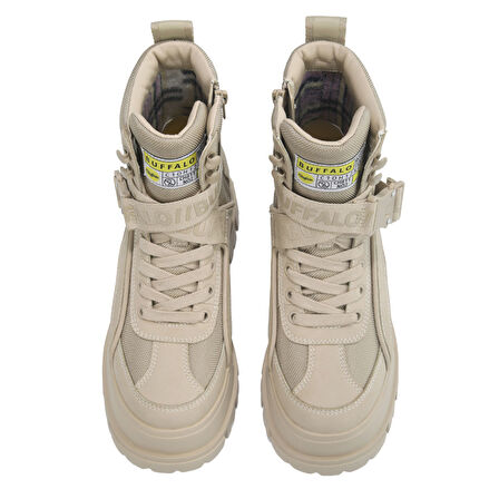 Kadın Oxford ( Klasik) 1622065 Buffalo ASPHA COM1 - VEGAN NUBUCK/NYLON - Beige