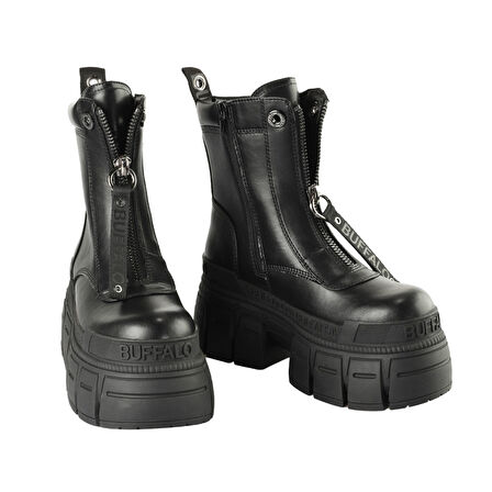 Kadın Bot 1622350 Buffalo GOSPHER ZIP BOOT - VEGAN NAPPA - Black
