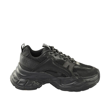 Kadın Oxford ( Klasik) 1636486 Buffalo YUNO - VEGAN Nappa/Mesh- Black