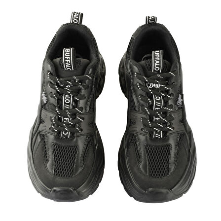 Kadın Oxford ( Klasik) 1636486 Buffalo YUNO - VEGAN Nappa/Mesh- Black
