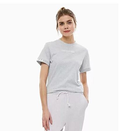 Adidas DU7191 Coeeze Gri Originals  Kadın Pamuklu Tişört