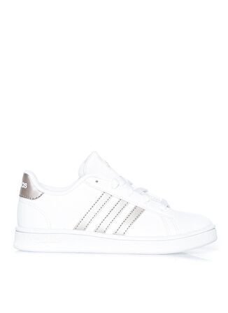 Adidas Grand Court K Beyaz - Gri Erkek Çocuk Yürüyüş Ayakkabısı
