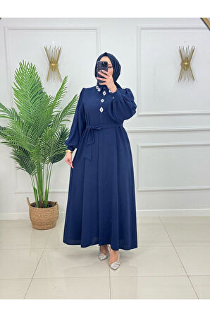 Kadın Tesettür Taşlı Ferace