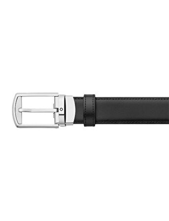 Montblanc Siyah\Kahverengi 30 mm Çift Taraflı Deri Kemer 126020