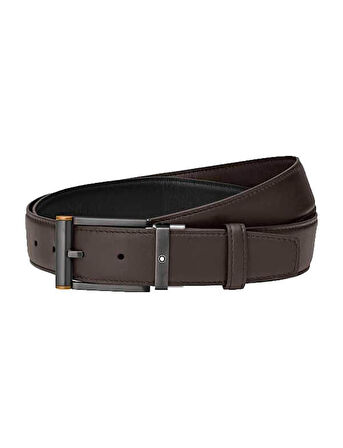Montblanc Casual Line Rectangular Matt Solid Brass Pin Buckle Kemer 126035