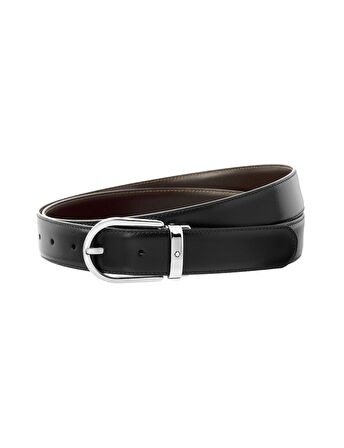Montblanc At Nalı Parlak Paladyum Finish Pin Tokalı Kemer 128135