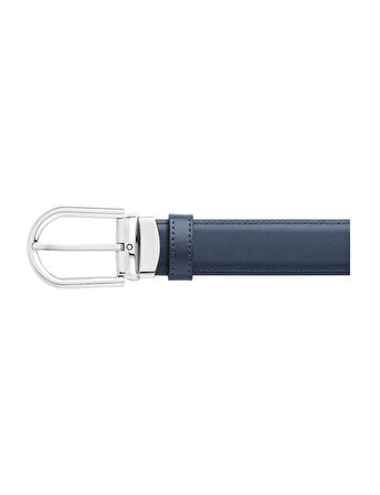 Montblanc At Nalı Parlak Paladyum Finish Pin Tokalı Kemer 128756