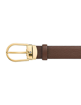 Montblanc At Nalı Tokalı Kahverengi 30 mm Deri Kemer 129423