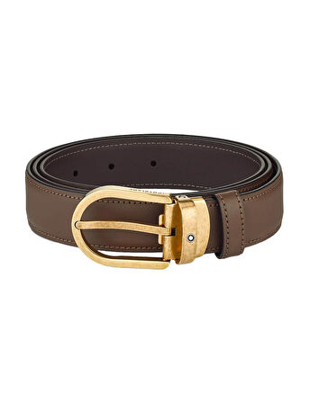 Montblanc At Nalı Tokalı Kahverengi Deri Kemer 30 mm 129424