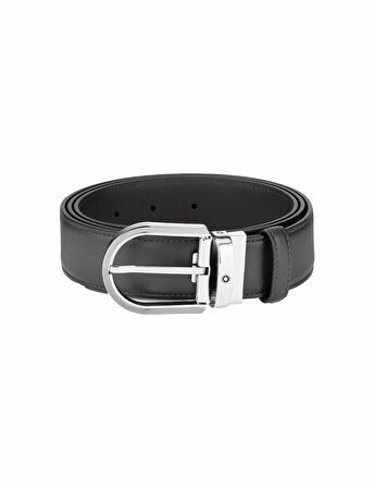 Montblanc At Nalı Tokalı Gri 35 mm Deri Kemer 129437