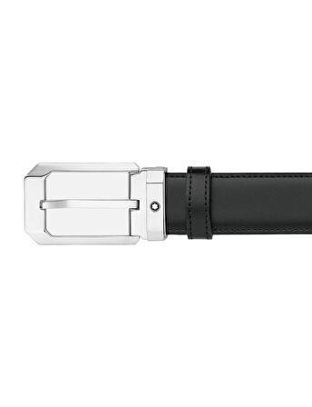 Montblanc SiyahKahverengi 30 mm Çift Taraflı Deri Kemer 129439