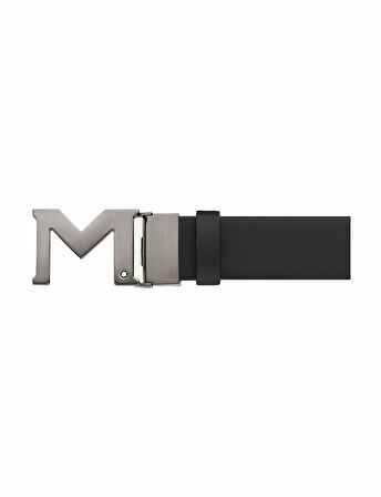 Montblanc M Tokalı Yeşil-Kahverengi 35 mm Çift Taraflı Deri Kemer 129444