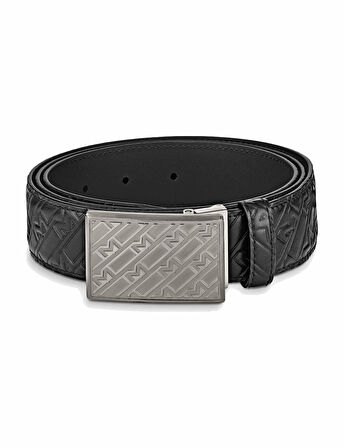 Montblanc Siyah 35 mm Deri Kemer 129451
