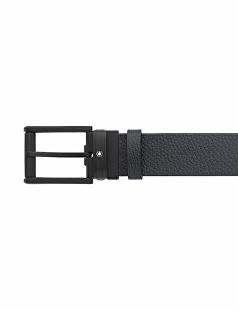 Montblanc MaviSiyah 35 mm Çift Taraflı Deri Kemer 131188