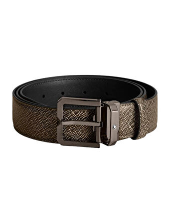 Montblanc Çakıl Rengi Deri Kemer 199097