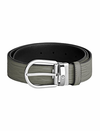 Montblanc At Nalı Tokalı Gri Deri Kemer 199644