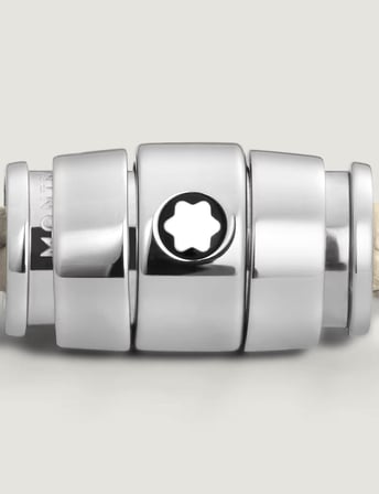 Montblanc Meisterstück Collection Bulutlu Bej Deri - Steel Bileklik 13431463