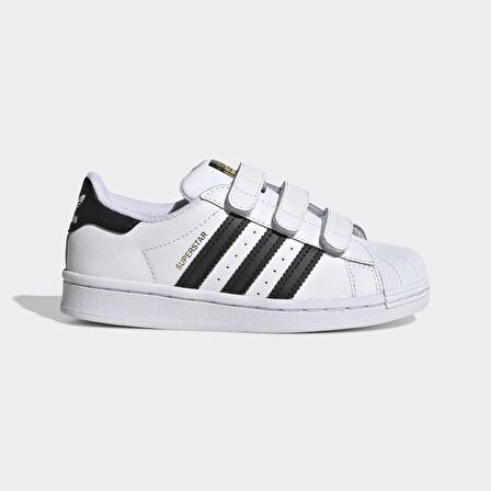 adidas Beyaz - Siyah Erkek Çocuk Yürüyüş Ayakkabısı EF4838 SUPERSTAR CF C
