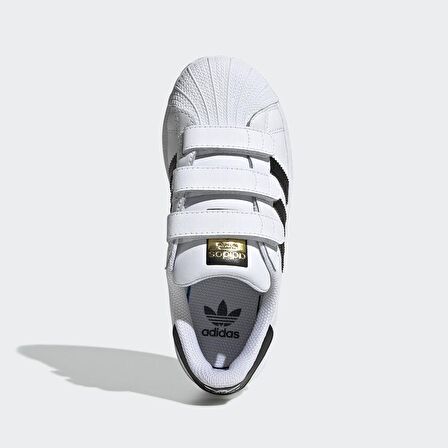 adidas Beyaz - Siyah Erkek Çocuk Yürüyüş Ayakkabısı EF4838 SUPERSTAR CF C