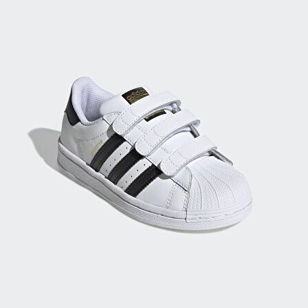 adidas Beyaz - Siyah Erkek Çocuk Yürüyüş Ayakkabısı EF4838 SUPERSTAR CF C