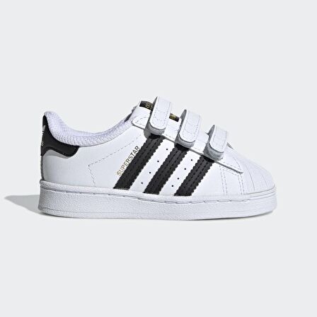 adidas Beyaz - Siyah Erkek Bebek Yürüyüş Ayakkabısı EF4842 SUPERSTAR CF I