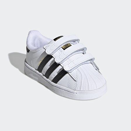 adidas Beyaz - Siyah Erkek Bebek Yürüyüş Ayakkabısı EF4842 SUPERSTAR CF I