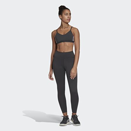 Adidas FJ7281 All Me 3 Bantlı Kadın Siyah Spor Bra