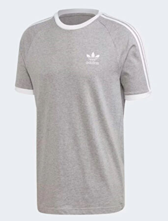 ADİDAS FM3769 GRİ BEYAZ ÇİZGİLİ  TSHİRT