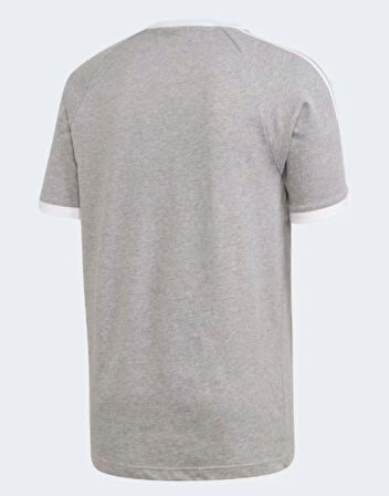 ADİDAS FM3769 GRİ BEYAZ ÇİZGİLİ  TSHİRT