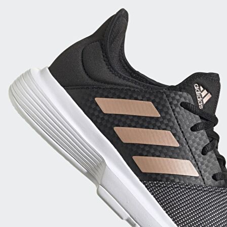 Adidas FU8129 GameCourt Kadın Siyah Tenis Ayakkabısı Siyah-38