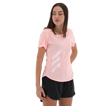 GC6889-K adidas Run It Tee 3S W Kadın T-Shirt Pembe