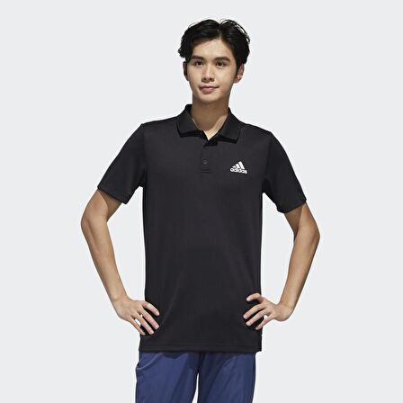 ADİDAS DESİGNED TO MOVE 3-STRİPES ERKEK SİYAH POLO TİŞÖRT (GL0483)