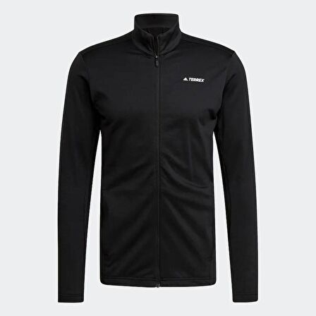 adidas Düz Siyah Erkek Polar Sweatshırt GI7306 EveryHike FZ Fl