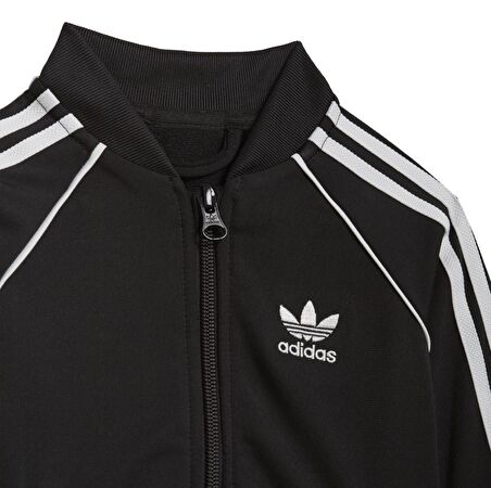 adidas Düz Siyah - Beyaz Bebek Eşofman Takımı GN8441 SST TRACKSUIT