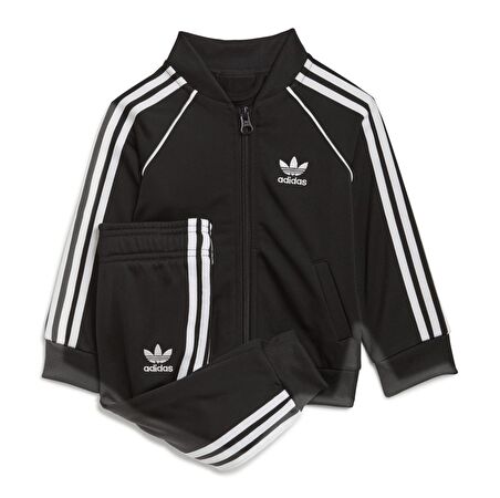 adidas Düz Siyah - Beyaz Bebek Eşofman Takımı GN8441 SST TRACKSUIT