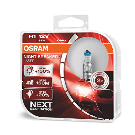 Osram H1 Night Breaker Laser %150 Fazla Işık (Takım - 2 Adet)