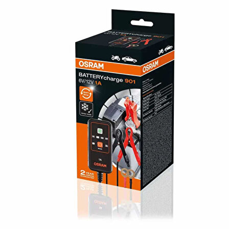 Osram Akü Şarj Cihazı 6-12V 1 Amper OEBSC901