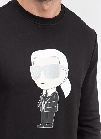 KARL LAGERFELD Bisiklet Yaka Lacivert Erkek Sweatshırt 705071500951