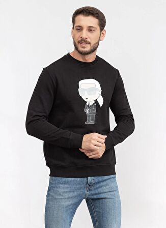 KARL LAGERFELD Bisiklet Yaka Lacivert Erkek Sweatshırt 705071500951