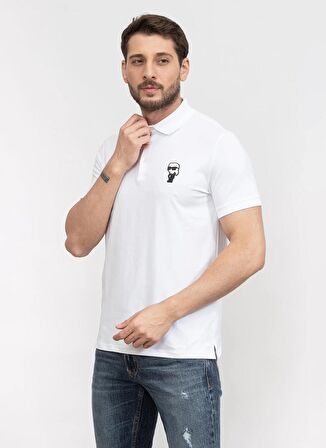 KARL LAGERFELD Beyaz Erkek Polo T-Shirt 745022500221